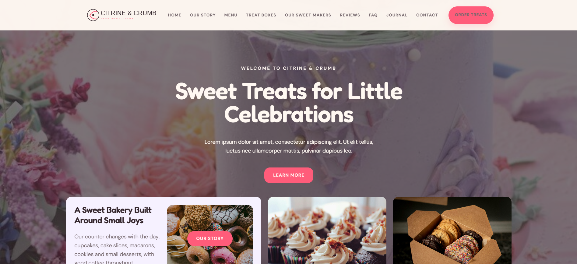 Citrine & Crumb: Sweet Treats Bakery Website Template Citrine & Crumb: Sweet Treats Bakery Website Template - Image 1