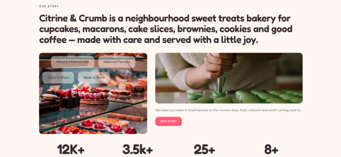 Citrine & Crumb: Sweet Treats Bakery Website Template - Image 4
