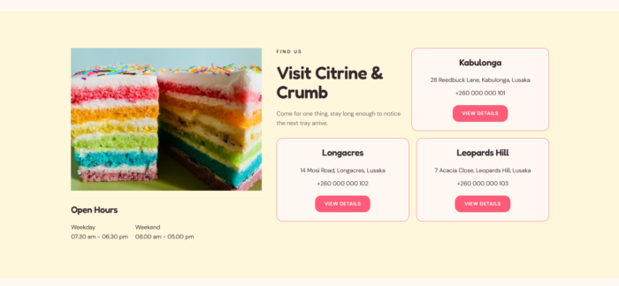 Citrine & Crumb: Sweet Treats Bakery Website Template - Image 3